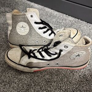 Converse Kids High-Top Sneakers - White and Gray